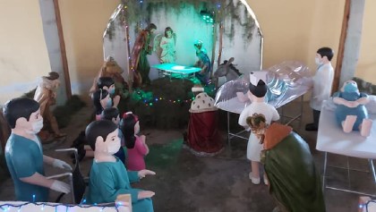 Navidad en tiempos del COVID: Iglesia de Tabasco incluye al personal médico en su nacimiento