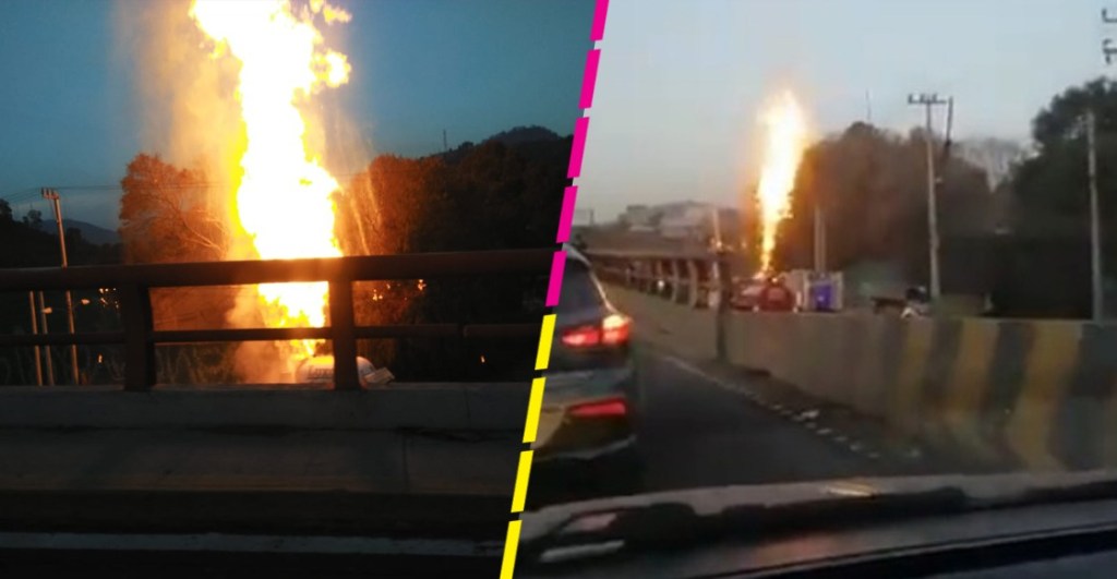 Se incendia pipa de gas en la autopista México-Pachuca a la altura de Tlalnepantla