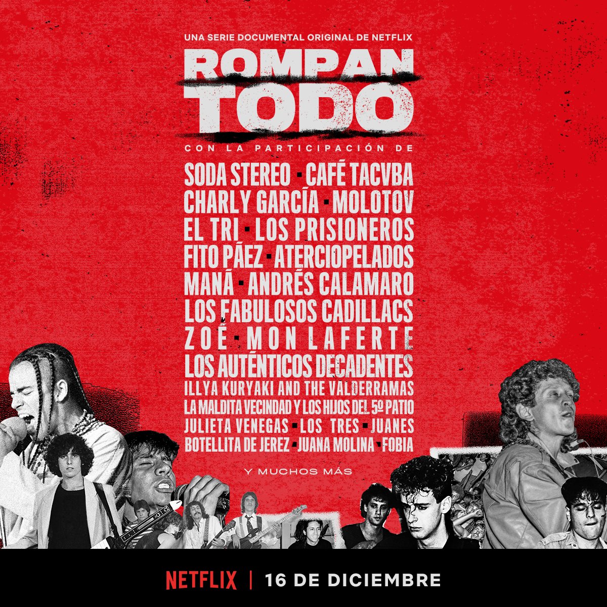 Checa el tráiler de 'Rompan Todo', la serie documental de Netflix sobre el rock latino