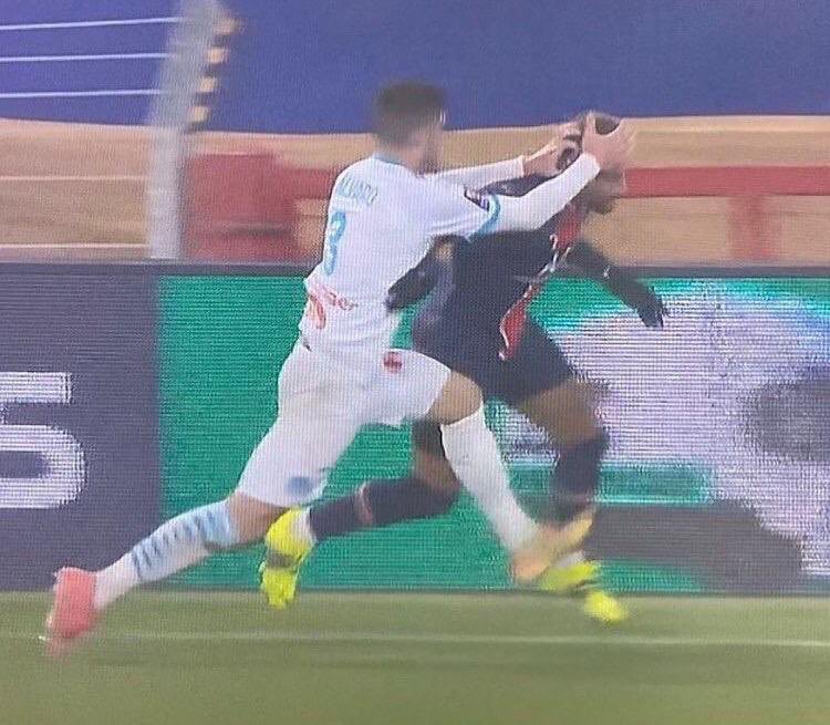 Álvaro González y Neymar PSG vs Marsella