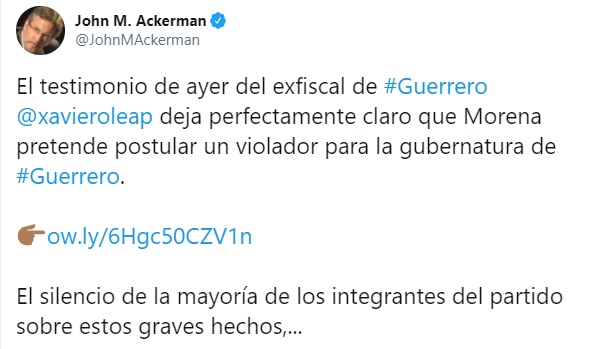 John Ackerman Morena Guerrero