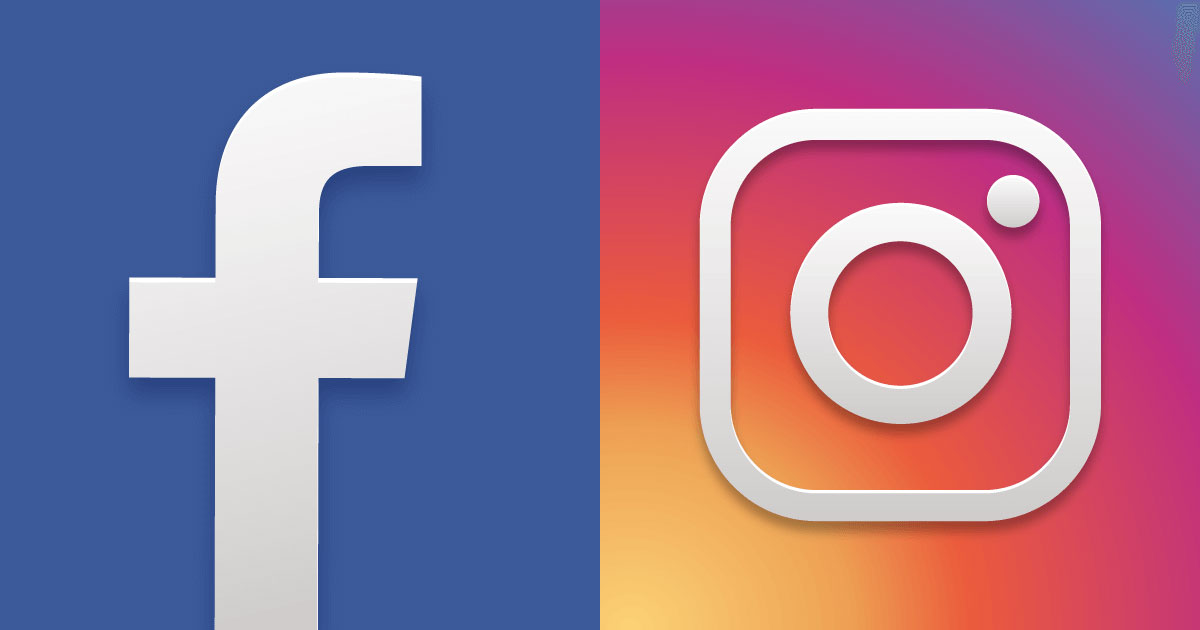 logo de Facebook e Instagram