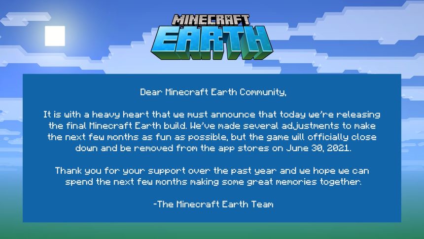 ¡Adiós vaquero! ‘Minecraft Earth’ dejará de funcionar en junio del 2021