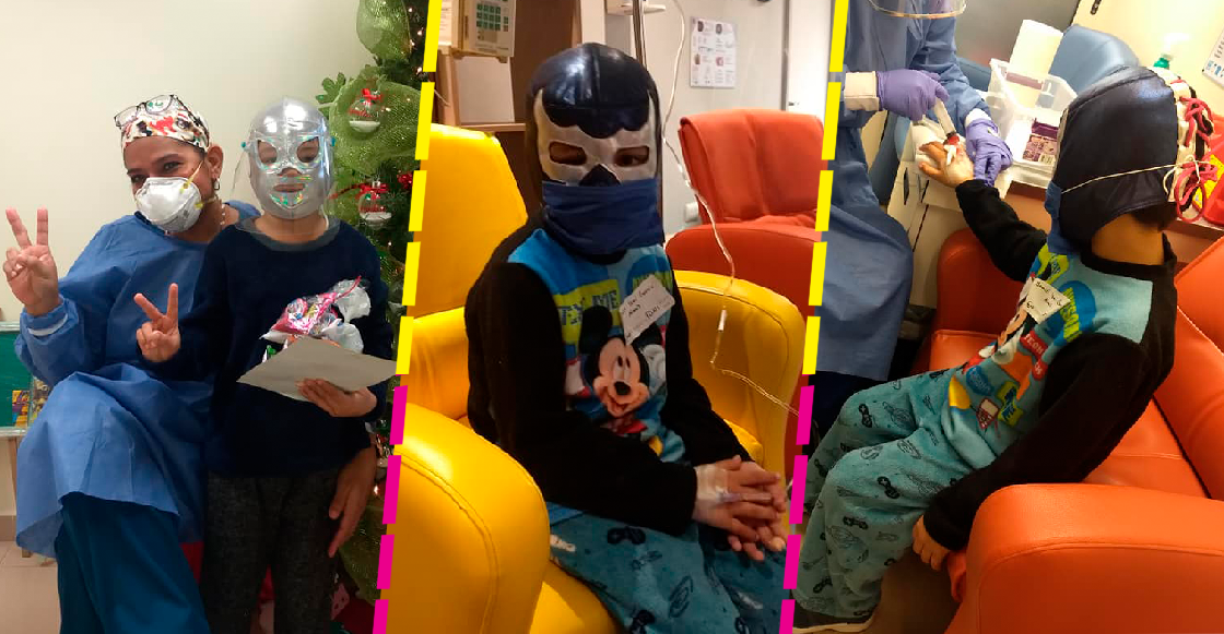 La historia de Samuel, el pequeño que le hace frente a la leucemia con máscara de Blue Demon y otros luchadores
