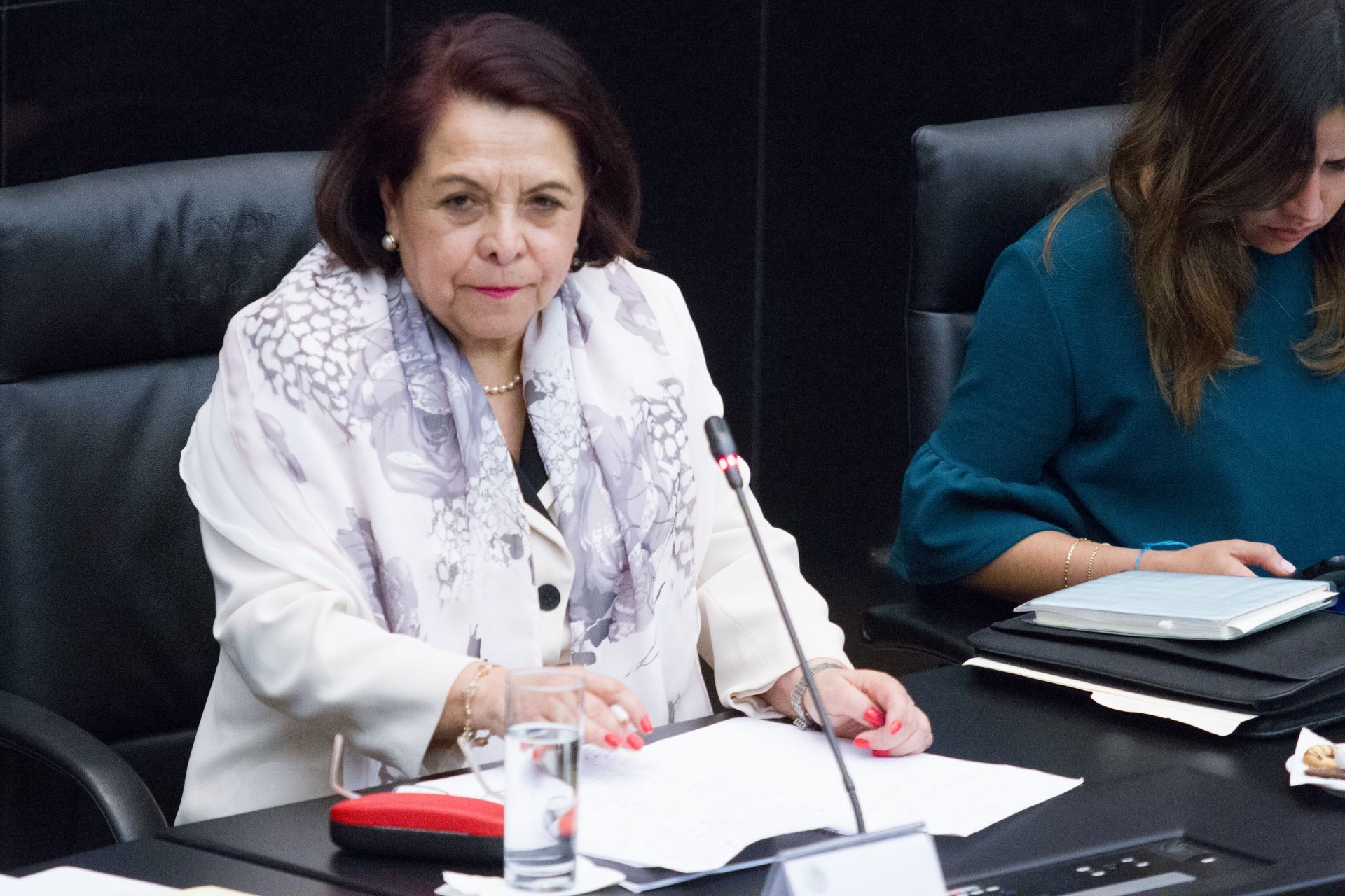 CIUDAD DE MÉXICO, 04MARZO2019.- Celia Maya García, candidata a magistrada de la Suprema Corte de Justicia de la Nación, durante su comparecencia en el H. Senado de la República.