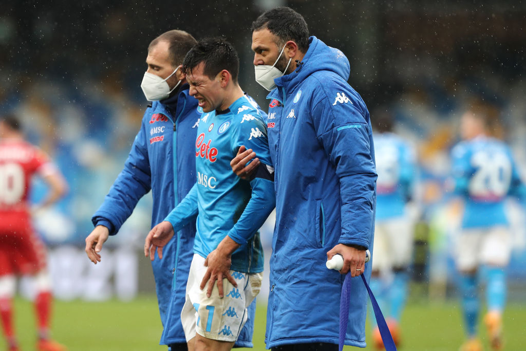 chucky Lozano lesionado con el Napoli