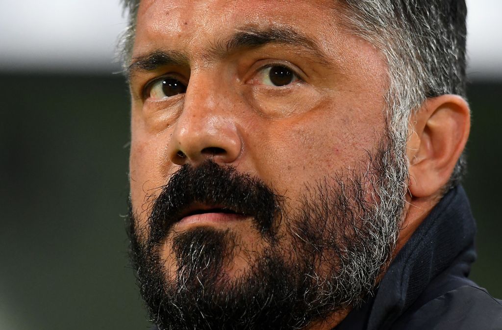 Gennaro Gattuso en la previa de la Europa League