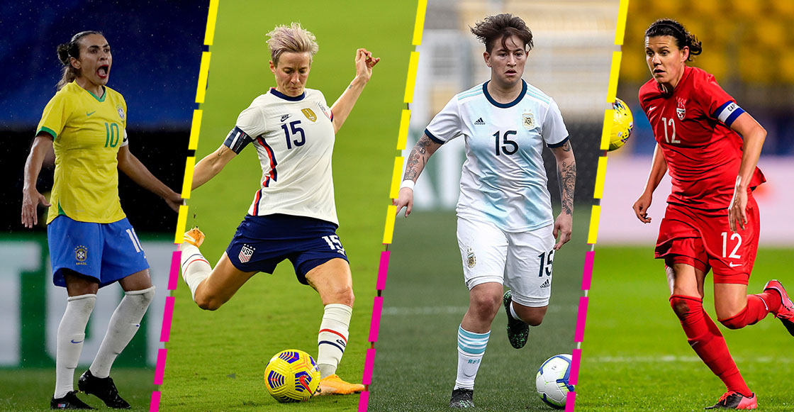 She Believes Cup Megan Rapinoe, Marta, Yamila Rodríguez, Christine Sinclair