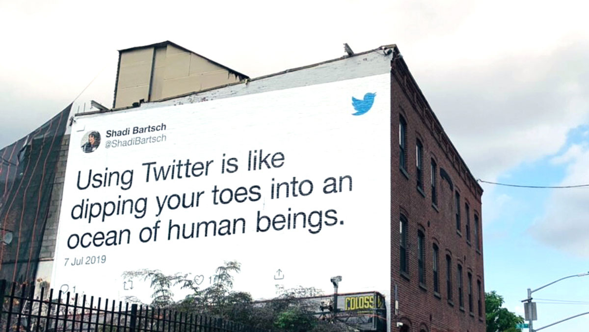 Mural de Twitter en Nueva York