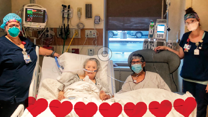 Gran detalle: Enfermeras organizan cena romántica para abuelitos con coronavirus