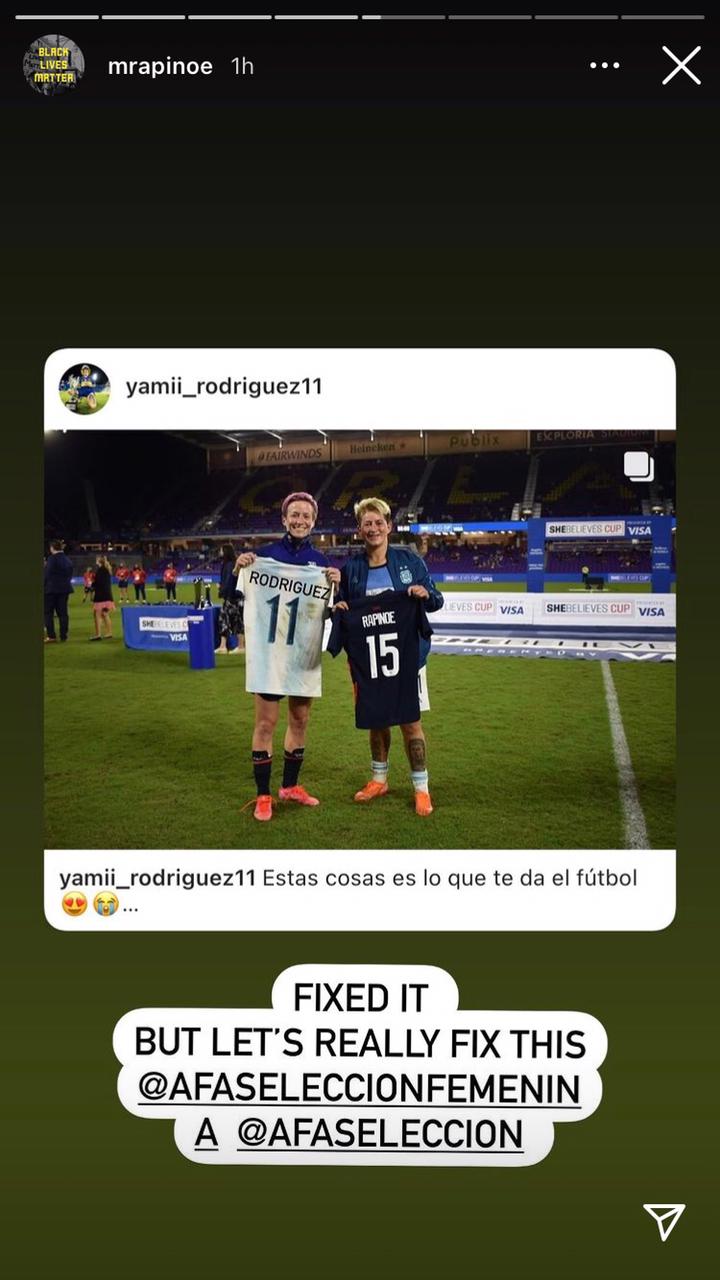 Megan Rapinoe pide mejores condiciones para la Selección Femenil de Argentina