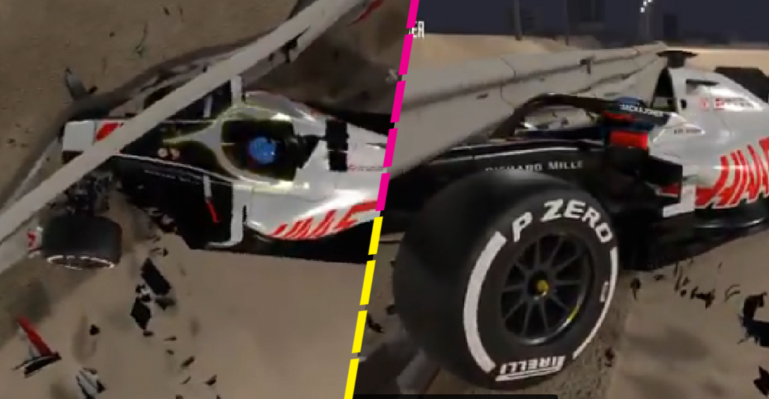 Una recreación muestra cómo Grosjean salvó la vida gracias al halo de seguridad