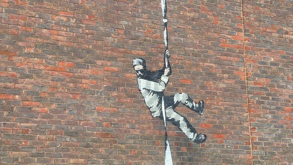 Aparece una supuesta obra de Banksy en una cárcel del Reino Unido