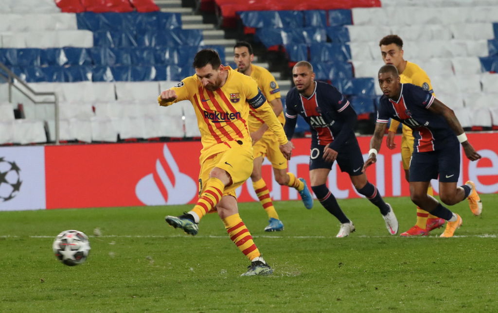 Messi disparo contra el PSG