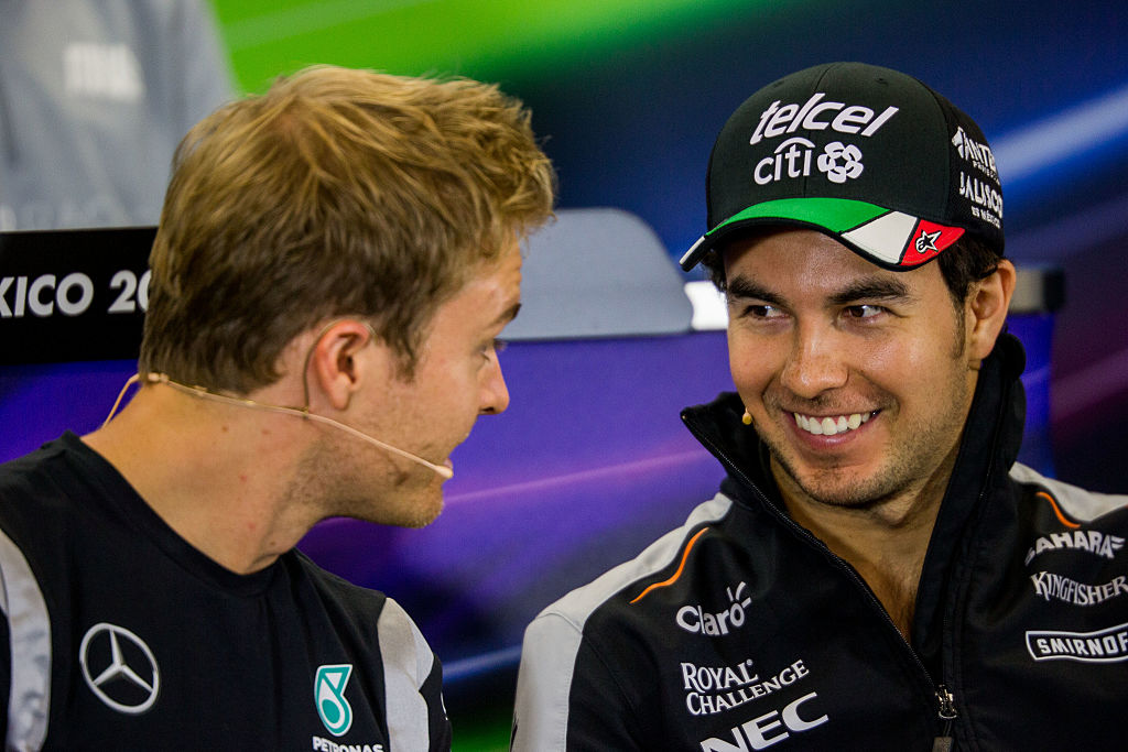 Nico Rosberg y Checo Pérez
