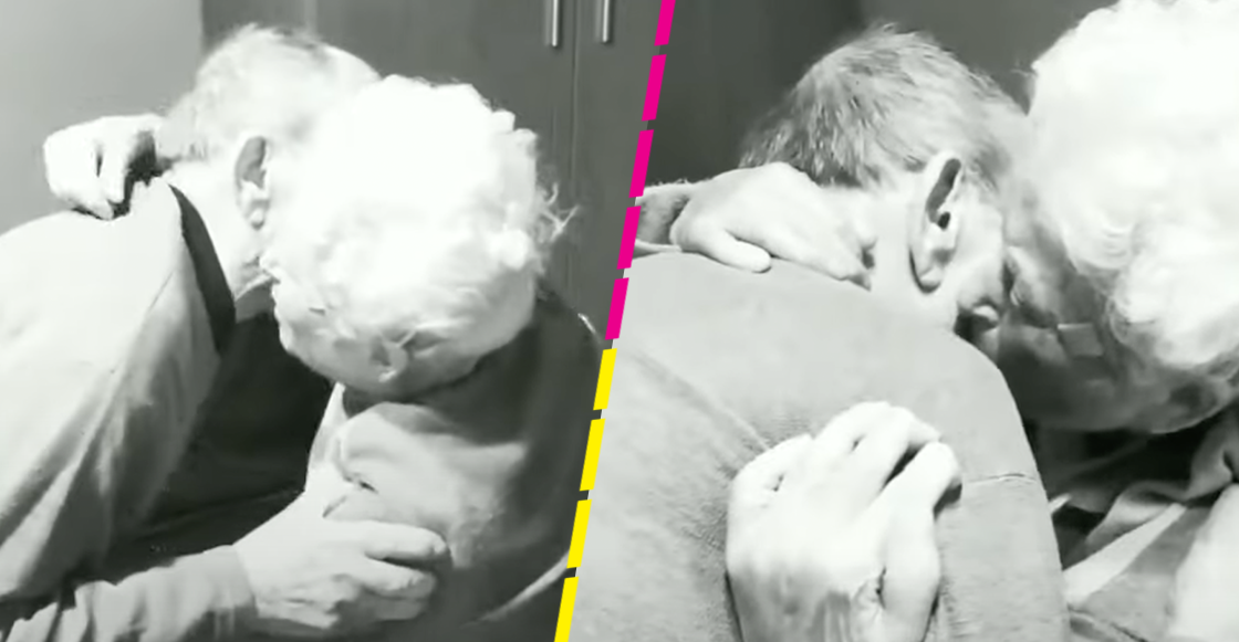 No estamos llorando: Abuelitos se reencuentran después de varias semanas sin verse