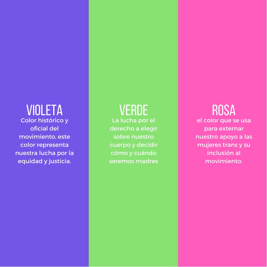 Violeta, verde y rosa: ¿Qué significan los colores de la bandera usada en  el 8M?