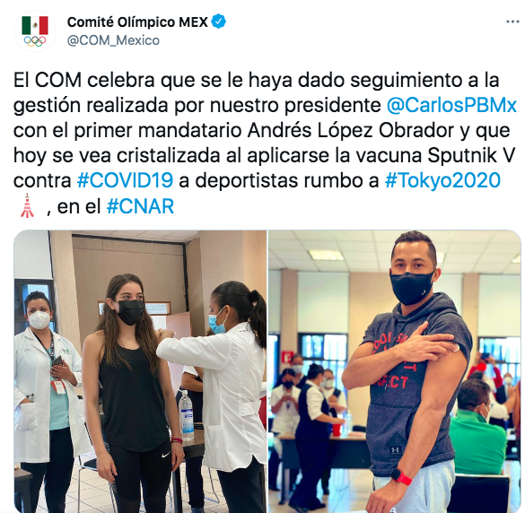 Comité Olímpico Mexicana vacuna