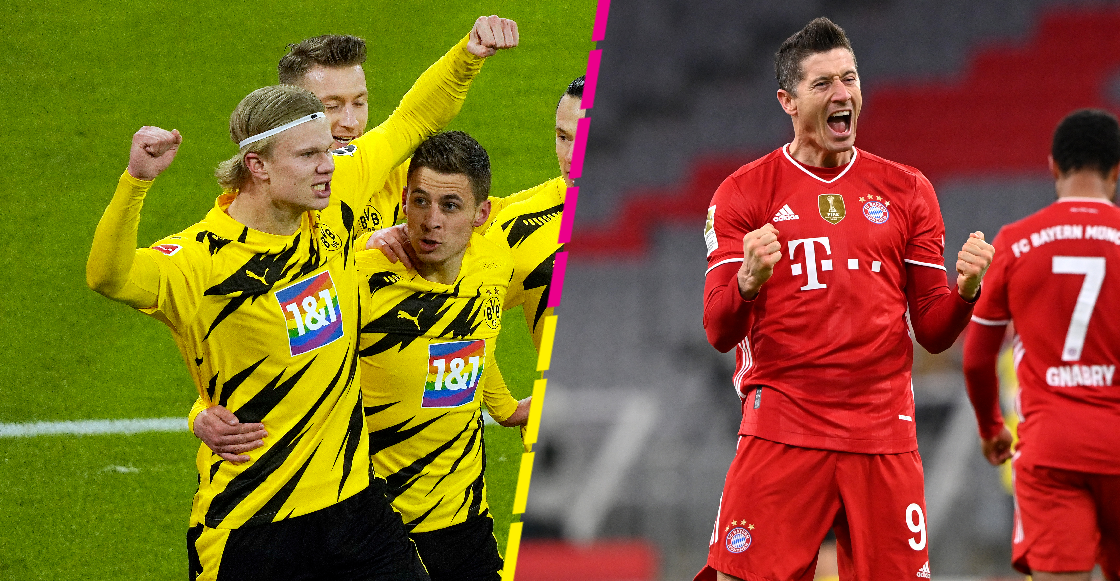 Lewandowski se chamaqueó bonito a Haaland en el Bayern vs Dortmund