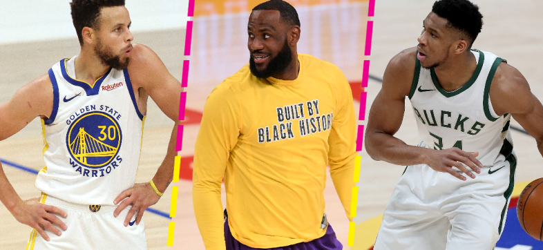 ¡Así que chiste! LeBron James su 'Space Jam' con Curry y Antetokounmpo en el Draft del All-Star Game