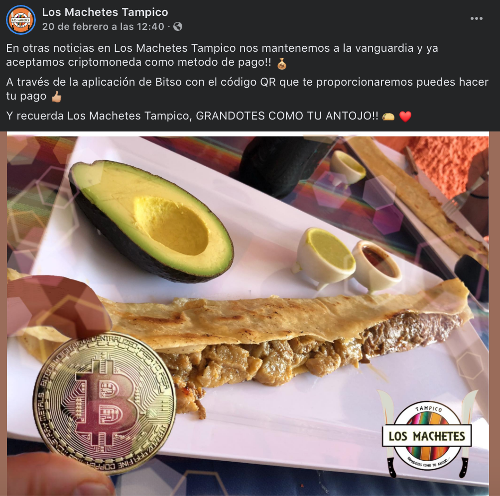 Qué moderno: Restaurante de Tampico ya acepta pago con Bitcoin 