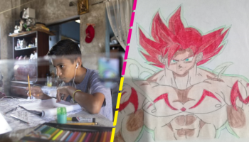 Un verdadero artista: Niño vende sus dibujos en internet para ayudar a su mamá