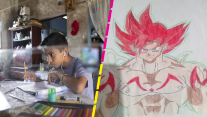Un verdadero artista: Niño vende sus dibujos en internet para ayudar a su mamá