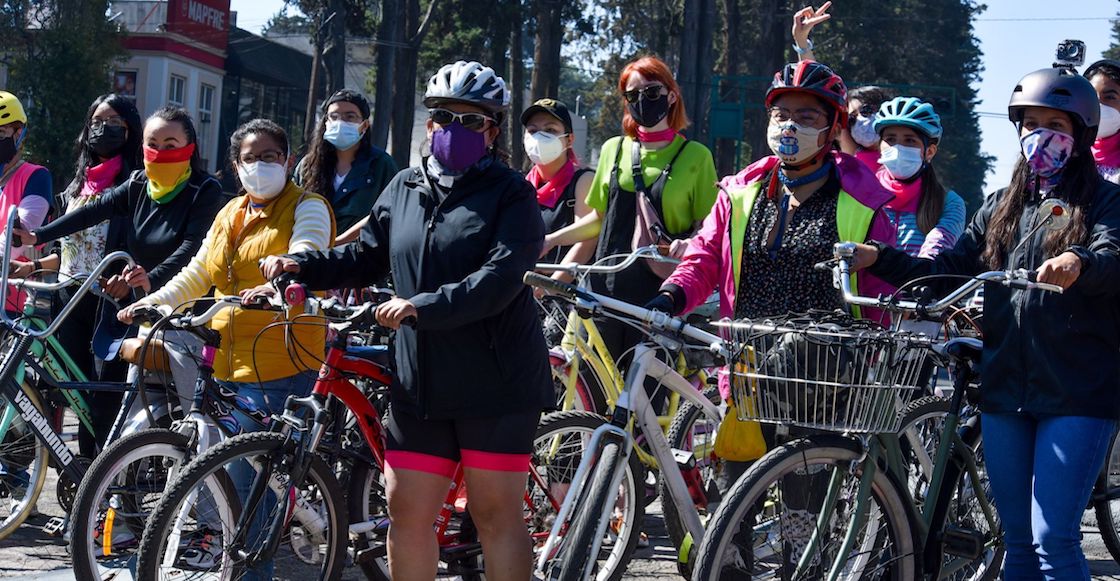 Rodada por el Día Internacional de la Mujer en CDMX.