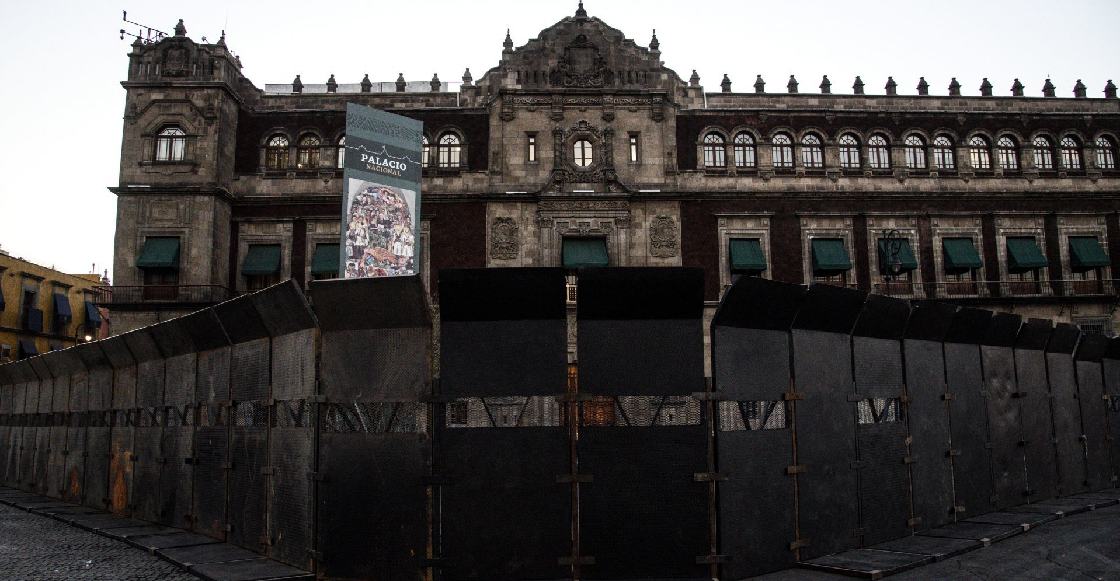 Sánchez Cordero y AMLO defienden vallas en Palacio Nacional