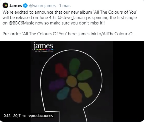 ‘James’ anuncia su regreso con el álbum ‘All the Colours of You’