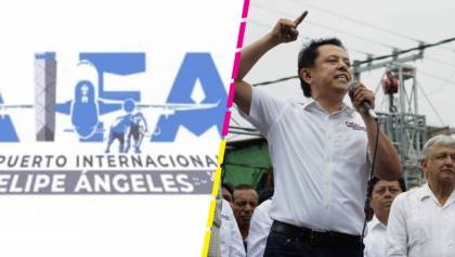 Candidato de Morena defiende el logo del Aeropuerto de Santa Lucía