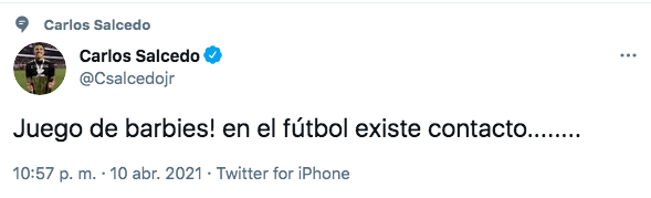Carlos Salcedo cuenta de Twitter
