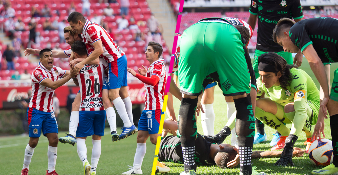 El golazo de Angulo y el drama por el desmayo de Ronaldo Prieto en el empate entre Chivas y Santos
