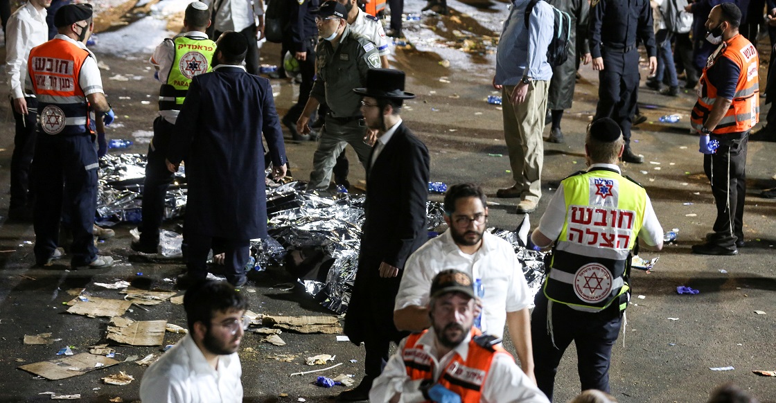 Israel estampida humana en Monte Merón