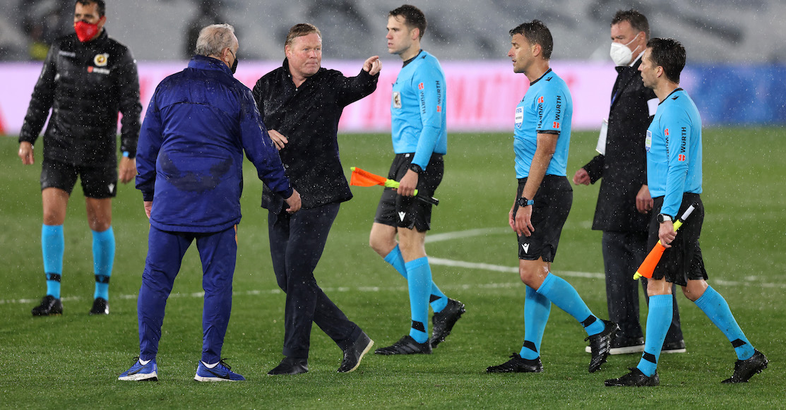 Koeman abandona entrevista por el penal polémico en Madrid-Barcelona