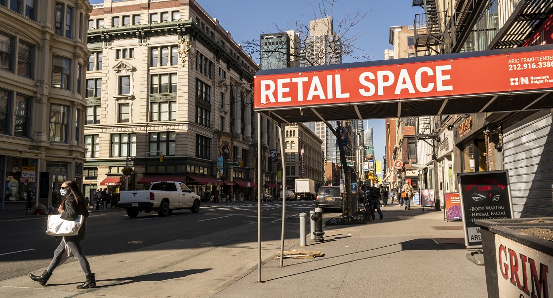 Closed restaurant on Sixth Avenue in Chelsea in New York on Tuesday, April 6, 2021. (Â