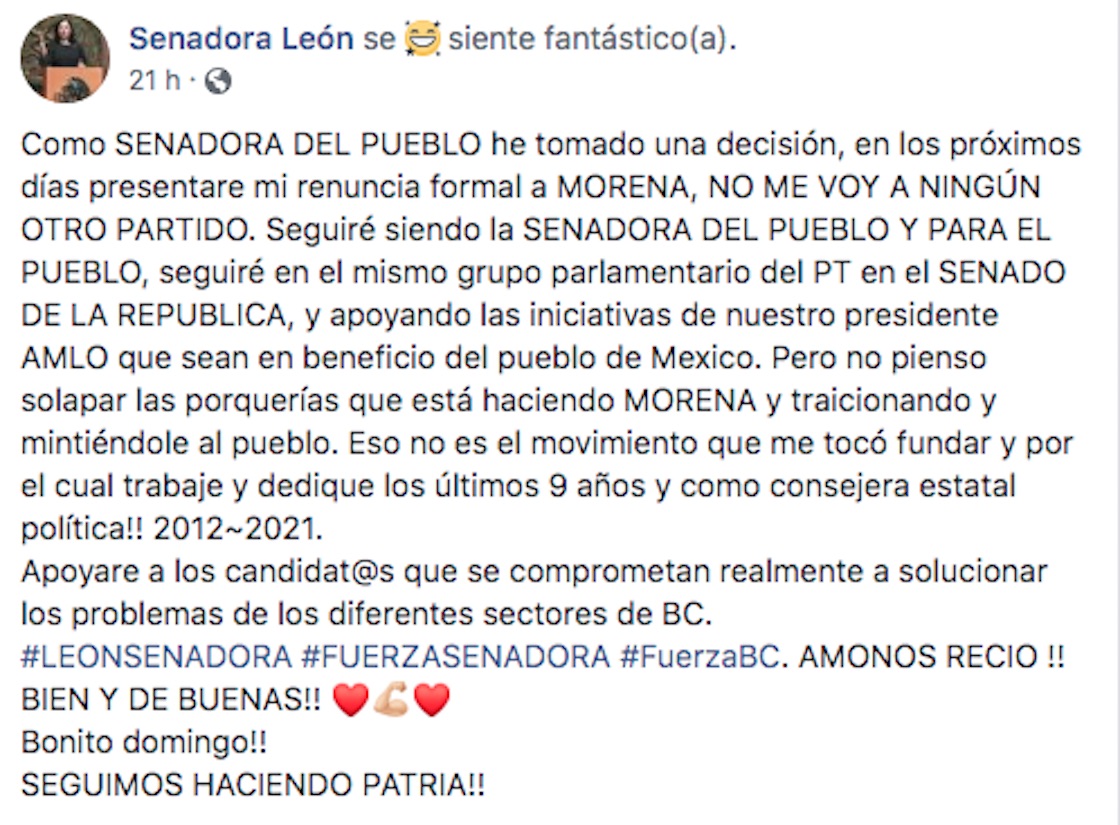 renuncia-senadora-leon-baja-california-morena