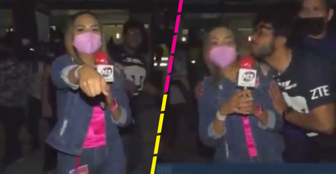 "Estaba trabajando": Reportera de Puebla denuncia agresión de aficionado de Pumas en plena transmisión