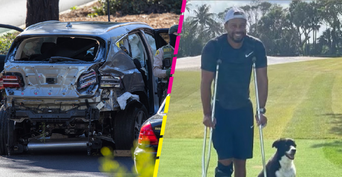 Tiger Woods reaparece "de pie" dos meses después del accidente