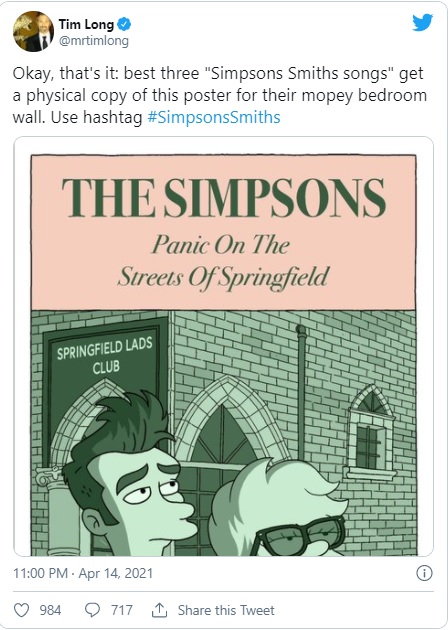 ¡Ay, caramba! Es el turno de Morrissey y ‘The Smiths’ para aparecer en ‘Los Simpson’