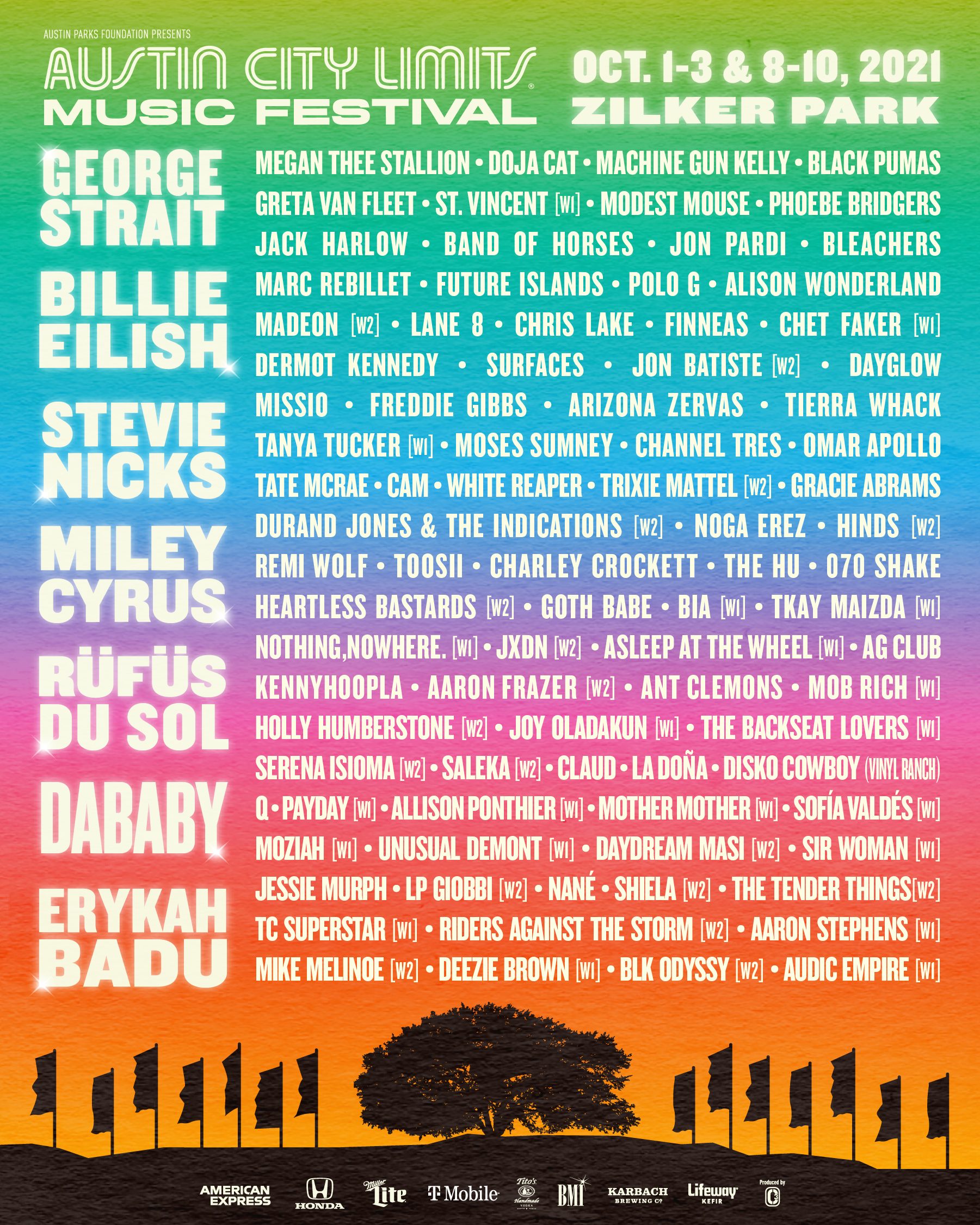 2024 Austin City Limits Music Festival Lineup Rena Krista