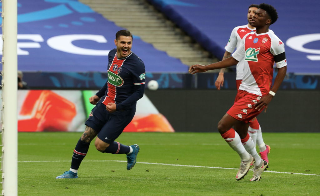 Icardi celebra su gol ante el Monaco
