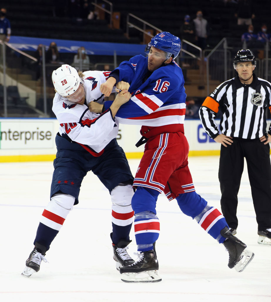 Pelea Rangers vs Capitals