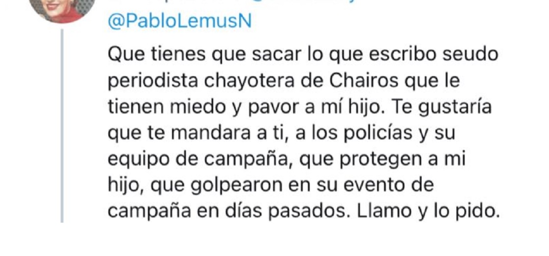 amenaza pablo lemus reportera proceso
