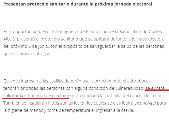 credencial INE elecciones protocolo 1