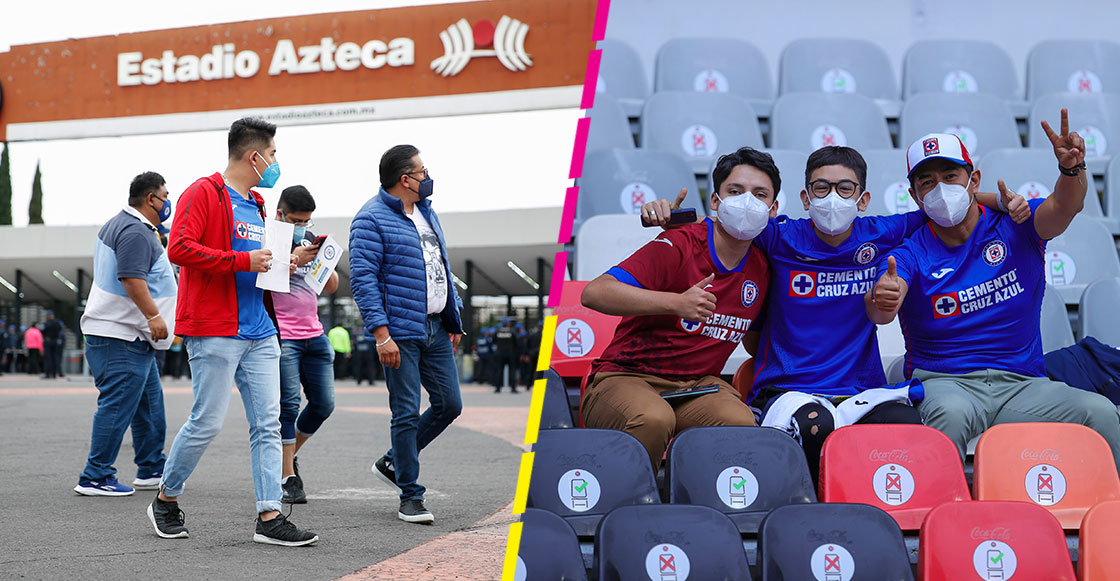 Aficionados Cruz Azul Estadio Azteca