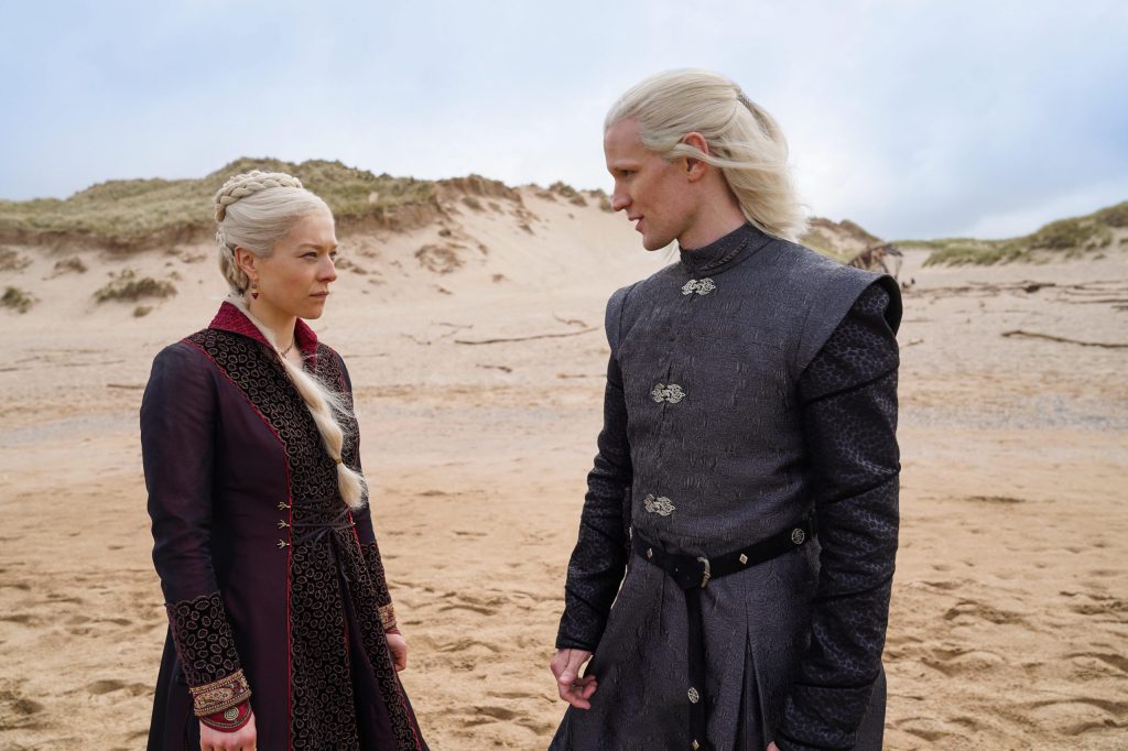 La princesa Rhaenyra Targaryen y elpríncipe Daemon Targaryen, padres de Aemon III, en 'House of the Dragon'