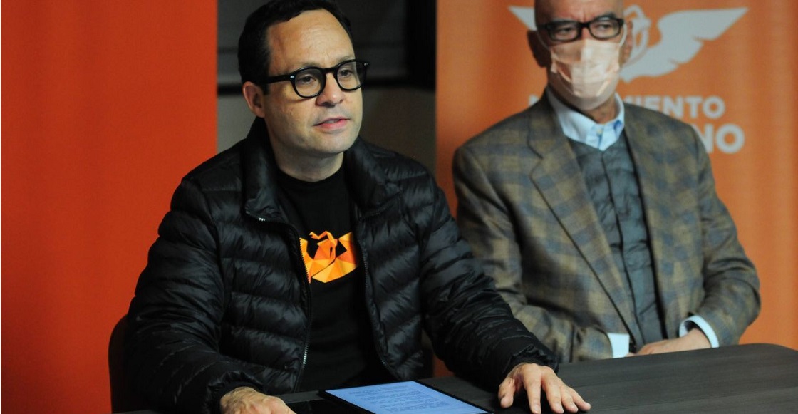 CIUDAD DE MÉXICO, 13MAYO2021.- Luego de registrarse el asesinado de Abel Murrieta, candidato de MC a la presidencia municipal de Cajeme en Sonora, Movimiento Ciudadano (MC) realizó una conferencia de prensa donde lamentó los hechos ocurridos y responsabilizó a Andrés Manuel López Obrador, presidente de México, del homicidio del candidato.