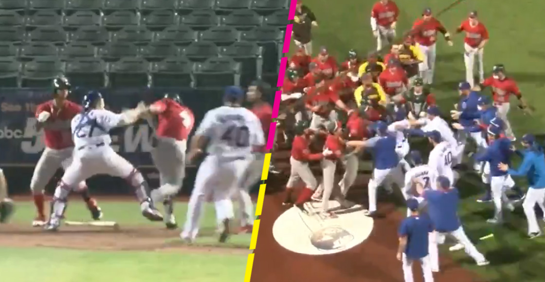 Violento enfrentamiento entre equipos de las ligas menores de béisbol en EU