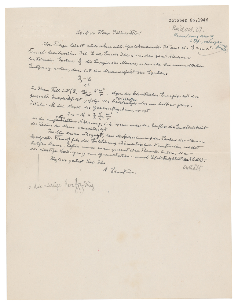 Subastan carta escrita por Albert Einstein en 1,2 millones de dólares